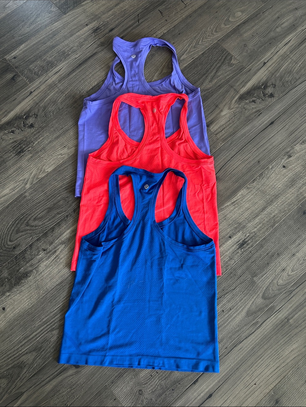 lululemon athletica Tank Tops in Blue, Red, Purple (3-pack) - Picture 3 of 3